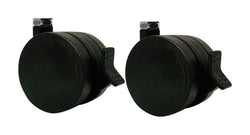 Rotelle per mobili FLEXCUBE - L: 9,0 cm x P: 6,5 cm / Nero