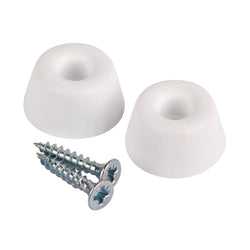 Fermaporta Fix-O-Moll con vite Ø 21 mm, 2 pezzi - Diametro: 21,0 mm / Bianco