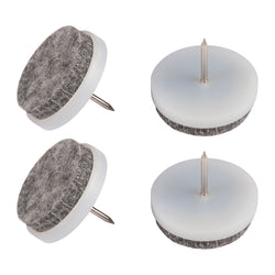 Piedini in feltro Fix-O-Moll con perno da 4 mm / Ø 28 mm 4 x piedini in feltro - A: 4,0 mm x D: 28,0 mm / bianco