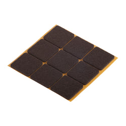 Fix-O-Moll Filzgleiter 3 mm / 25 x 25 mm 9 x Filzgleiter - B: 25.0 mm x T: 25.0 mm x H: 3.0 mm / Braun