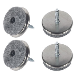 Patins pour parquet Fix-O-Moll avec vis 5 mm / Ø 28 mm - Lot de 4 patins - H : 5,0 mm x D : 28,0 mm / beige