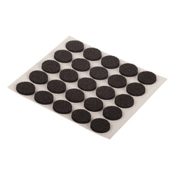 Cuscinetti antiscivolo Fix-O-Moll 2,5 mm / Ø 15 mm - 25 pezzi - Antiscivolo e antirumore - A: 2,5 mm x D: 15,0 mm / Nero