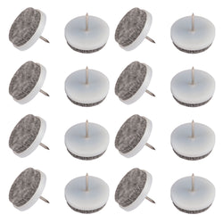 Fix-O-Moll: feltrini con perno da 4 mm / Ø 28 mm - 16 feltrini - A: 4,0 mm x D: 28,0 mm / bianco