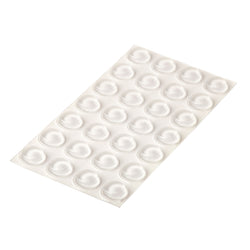 Fix-O-Moll - Patins antidérapants et antibruit 3,2 mm / Ø 12 mm - Lot de 28 patins antidérapants et antibruit - H : 3,2 mm x D : 12,0 mm / Transparent