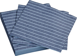 Serviette en papier LINE - Bleu / L : 33,0 cm x P : 33,0 cm