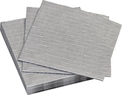 Serviettes en papier LINE - Gris / Blanc / L : 33,0 cm x P : 33,0 cm