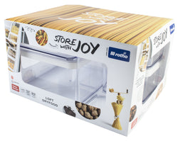 LOFT-Set di barattoli per dispensa 5 pz. - Transparente / Biancho / L: 20 cm x A: 14.5 cm x L: 25 cm