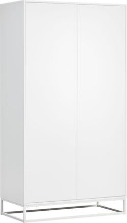 Armadio guardaroba META - Bianco / L: 100 cm x P: 50 cm x A: 185 cm