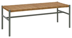 BORNHOLM Gartenbank - dunkelgrün / B: 106cm x T: 40cm x H: 44cm