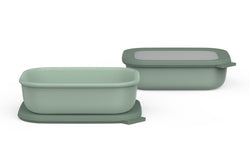 SET-CIRQULA Set di contenitori per alimenti - L: 16,0 cm x P: 21,1 cm A: 10,0 cm / Verde