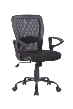 Sedia da ufficio BENEDIKT - L: 60 x P: 57 x A: 91 cm / Nero
