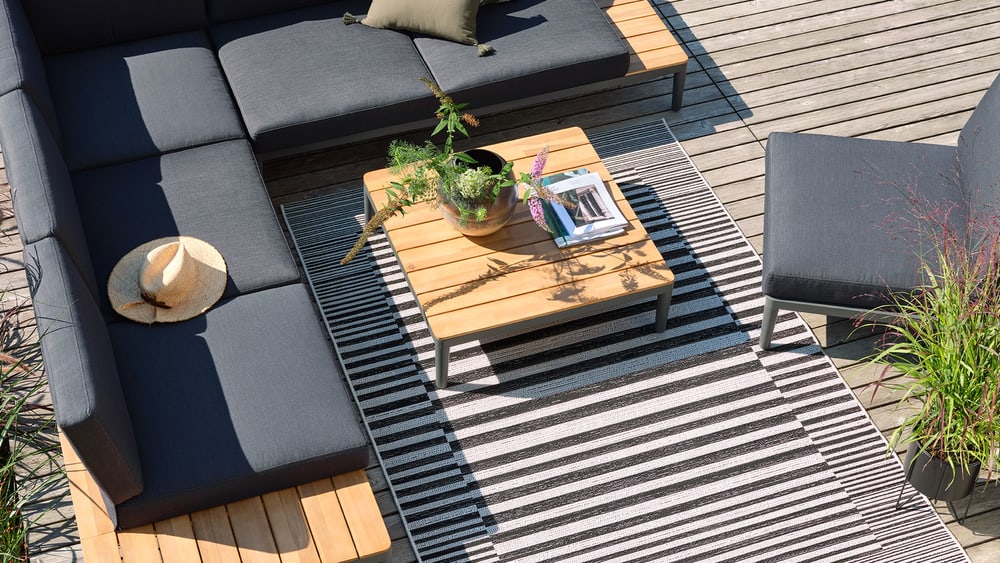 Tappeti da esterno per un giardino in grande stile