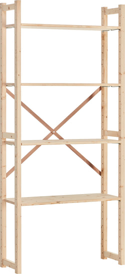 Combinazione di scaffali WASA - Marrone chiaro / L: 83,3 cm x P: 30,0 cm x A: 183,0 cm