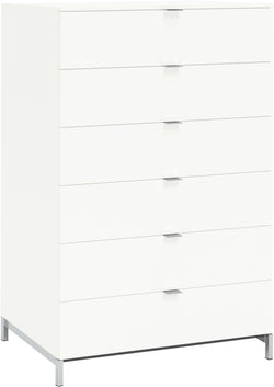 TILL Cassettone - Bianco / L: 84.0 cm x P: 41.0 cm x A: 126.0 cm