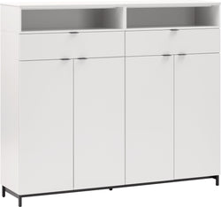 Buffet haut TILL - Gris clair / L: 168.0 cm x P: 41.0 cm x H: 145.1 cm