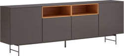Credenza TILL - Antracite/Quercia / L: 224.0 cm x P: 41.0 cm x A: 78.3 cm