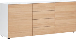 Buffet LUX - Weiss / Eiche / L: 180.0 cm x P: 46.0 cm x H: 74.5 cm