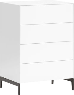 LUX Kommode - Weiss / B: 60.0 cm x T: 46.0 cm x H: 86.5 cm