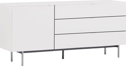 Buffet TILL - Gris clair / L: 168.0 cm x P: 41.0 cm x H: 78.4 cm