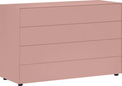Comodà LUX - Rosa / L: 120,0 cm x P: 46,0 cm x A: 74,5 cm