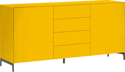 Buffet LUX - Jaune / L: 180.0 cm x P: 46.0 cm x H: 86.5 cm