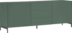LUX Buffet basso - Verde / L: 180.0 cm x P: 46.0 cm x A: 68.0 cm