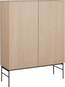 Credenza alta TILL - quercia chiara / L: 112.0 cm x P: 41.0 cm x A: 146.4 cm