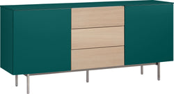 Credenza TILL - Petrolio / L: 168.0 cm x P: 41.0 cm x A: 77.0 cm