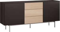 Buffet TILL - Gris / Marron / L: 168.0 cm x P: 41.0 cm x H: 77.0 cm