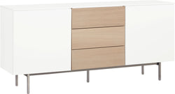 Credenza TILL - Bianco / Quercia / L: 168.0 cm x P: 41.0 cm x A: 77.0 cm