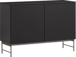 Buffet TILL - Noir-gris / L: 112.0 cm x P: 41.0 cm x H: 78.3 cm