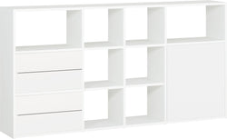 TARA Scaffale - Bianco / L: 200.0 cm x P: 33.0 cm x A: 110.0 cm