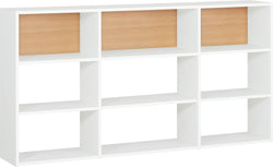 TARA Étagère - Blanc / Chêne / L: 200.0 cm x P: 33.0 cm x H: 110.0 cm