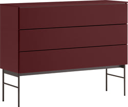 TILL Commode - rouge foncé / L: 112.0 cm x P: 41.0 cm x H: 88.8 cm