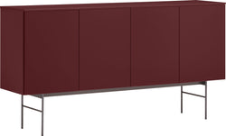 Credenza TILL - Rosso scuro / L: 168.0 cm x P: 41.0 cm x A: 88.8 cm