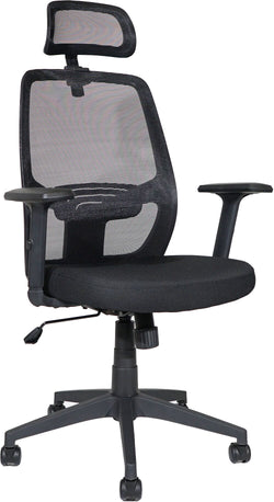 LOHAN 2 Chaise de bureau - Noir / L: 70.0 cm x P: 63.0 cm x H: 116.0 cm