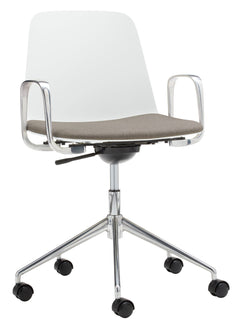 MUSK Bürostuhl - Weiss / B: 65.5 cm x T: 65.5 cm x H: 84.5 cm