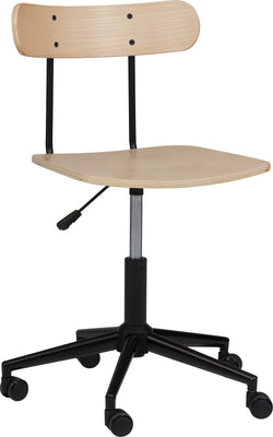 OSCAR Office chair 57x50x76-88cm - Esche furniert / L: 57.0 cm x P: 50.0 cm x H: 76.0 cm