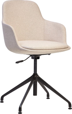 SAVINA Chaise de bureau - Beige / L: 57.0 cm x P: 52.0 cm x H: 82.5 cm