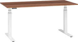 FLEXCUBE PROFI Schreibtisch höhenverstellbar - Nussbaum / B: 160.0 cm x T: 80.0 cm x H: 67.0 cm