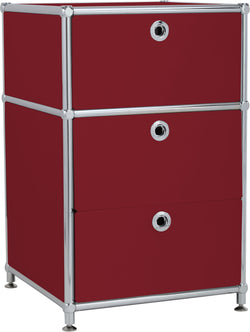 FLEXCUBE Cassettiera - Rosso / L: 40.0 cm x P: 40.0 cm x A: 62.5 cm