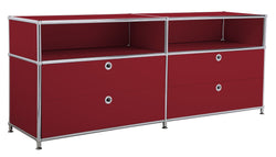 FLEXCUBE Buffet bas - Rouge / L: 152.0 cm x P: 40.0 cm x H: 62.5 cm