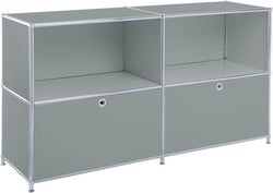 FLEXCUBE Sideboard - Grau / B: 152.5 cm x T: 40.0 cm x H: 80.5 cm