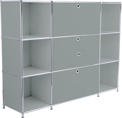 Buffet haut FLEXCUBE - Gris / L: 152.0 cm x P: 40.0 cm x H: 118.0 cm