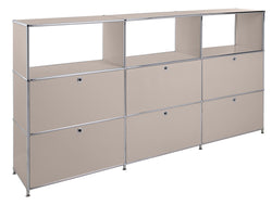 Buffet haut FLEXCUBE - Taupe / L : 227,0 cm x P : 40,0 cm x H : 118,0 cm
