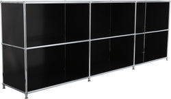 FLEXCUBE Sideboard - Schwarz / B: 227.0 cm x T: 40.0 cm x H: 80.5 cm
