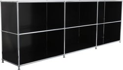 Buffet FLEXCUBE - Noir / L: 227.0 cm x P: 40.0 cm x H: 80.5 cm