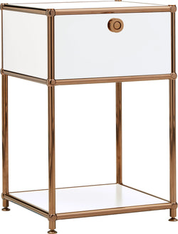 FLEXCUBE Table d'appoint - Blanc / L: 40.0 cm x P: 40.0 cm x H: 62.0 cm
