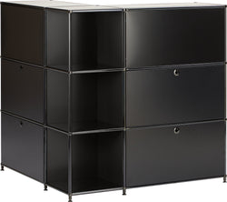 FLEXCUBE Eckkombination - Schwarz / B: 115.0 cm x T: 115.0 cm x H: 118.0 cm