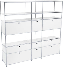 FLEXCUBE Etagère - Blanc / L: 190.0 cm x P: 40.0 cm x H: 194.0 cm